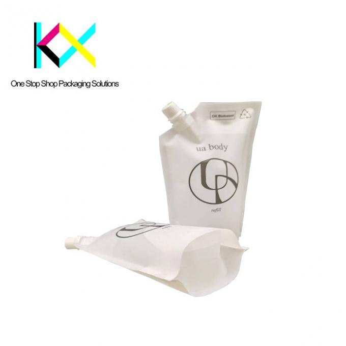 Food Grade Liquid Packaging Bag Liquid Stand Up Bag Dengan Spout 120um-140um 1