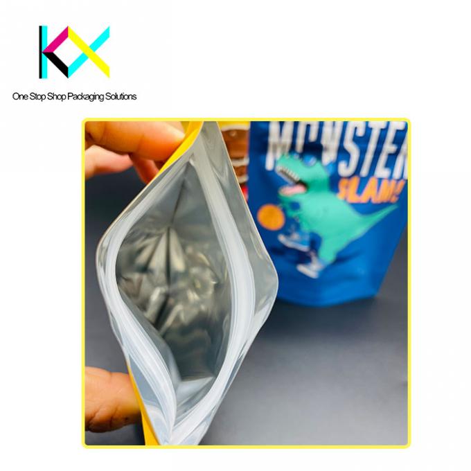 CMYK Color Digital Printed Packaging Bags With Child Resistant Zipper Closure 1