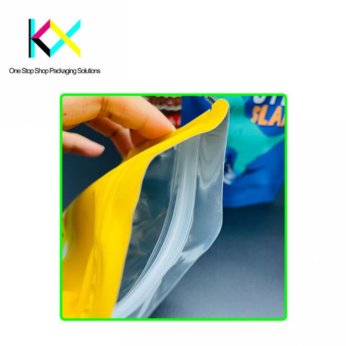 CMYK Color Digital Printed Packaging Bags With Child Resistant Zipper Closure 2