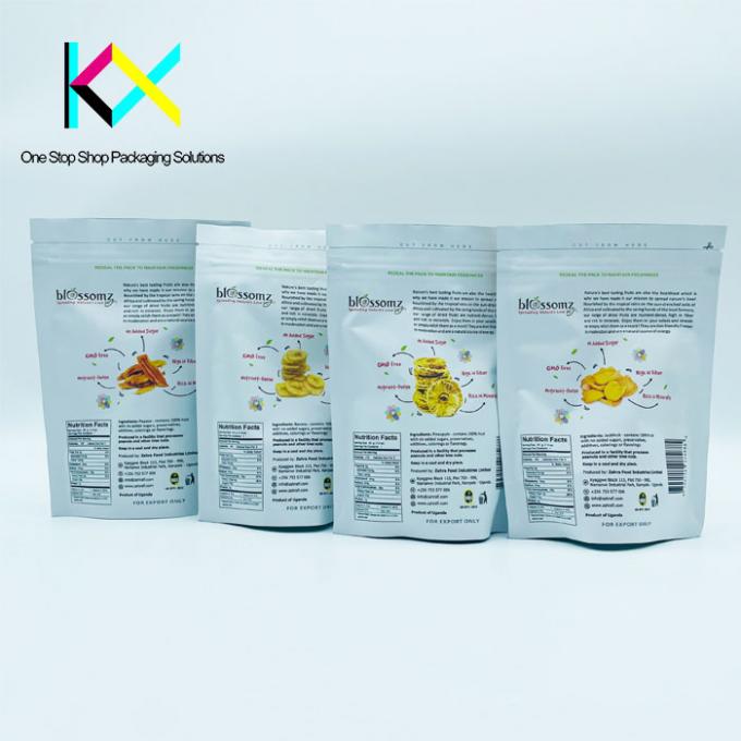 BRC Custom Printed Resealable Food Bags Laminated Foil Snacks Packaging Pouches 3