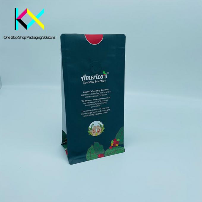 OEM Gusseted Coffee Packaging Bags Aluminium Foil Laminated Pouches 2