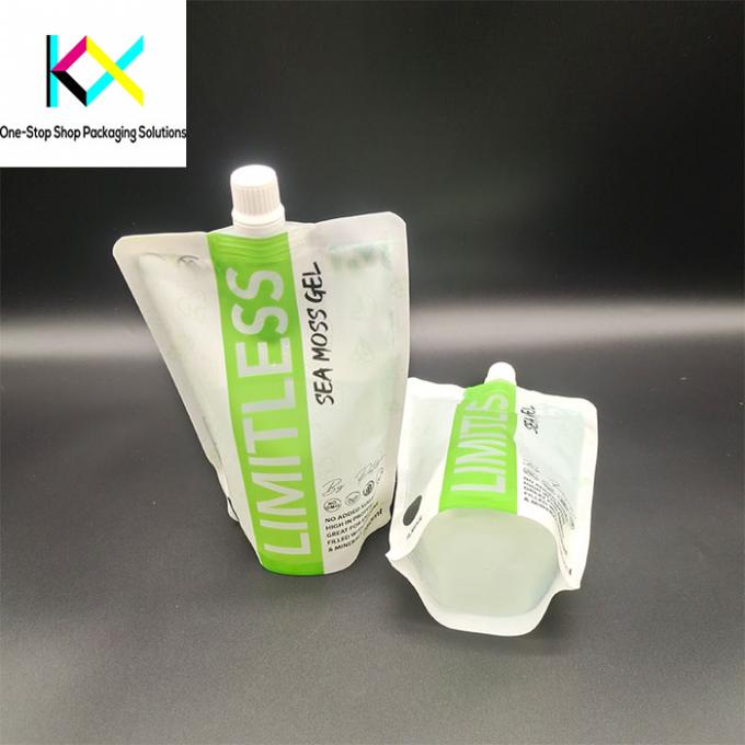 Digital Printing High Barrier Recyclable Spout Bags Dengan Spout 9,6mm 0