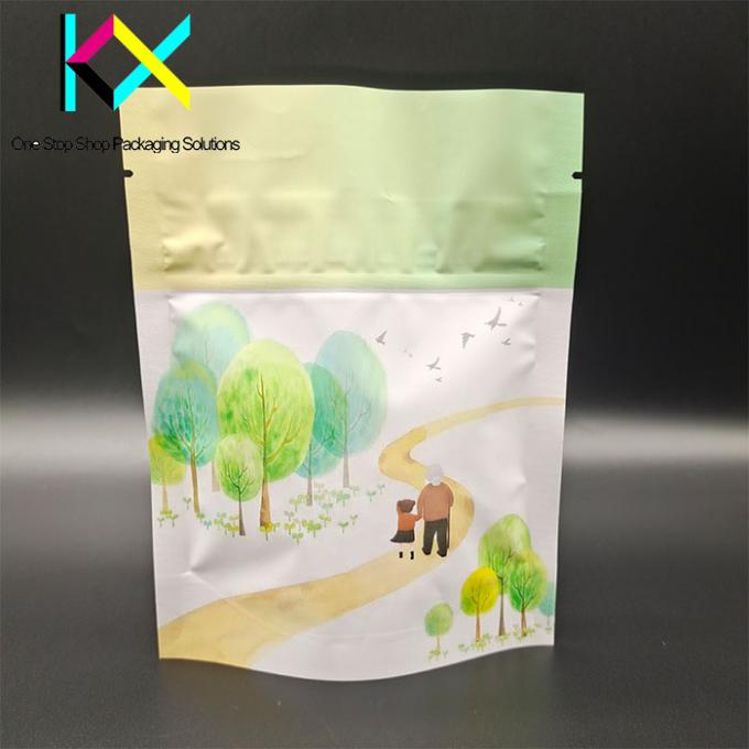 Aluminized Foil Snack Packaging Bags Soft Touch Custom Printed Food Pouches 0