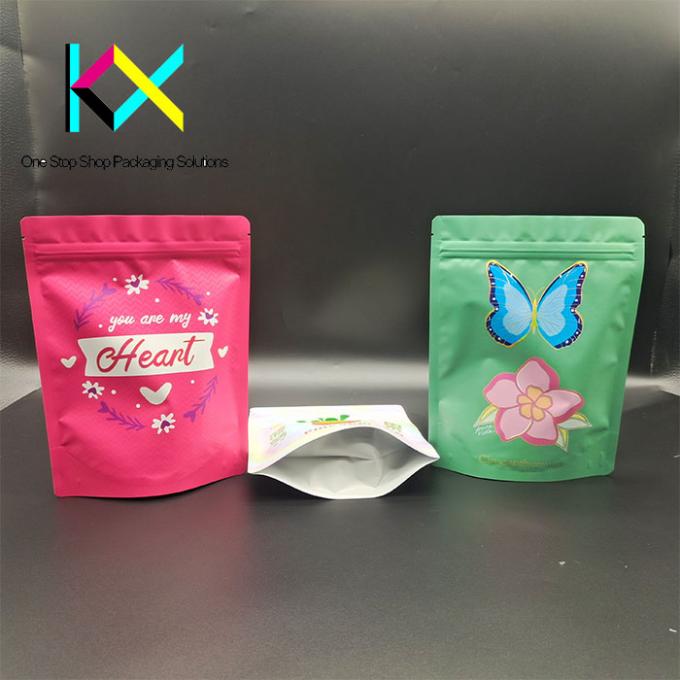 Digital Printed Soft Touch Aluminum Foil Packaging Bags Spot UV Printed Resealable Pouches 1