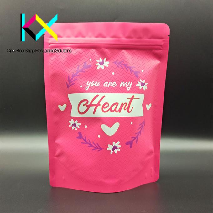 Digital Printed Soft Touch Aluminum Foil Packaging Bags Spot UV Printed Resealable Pouches 2