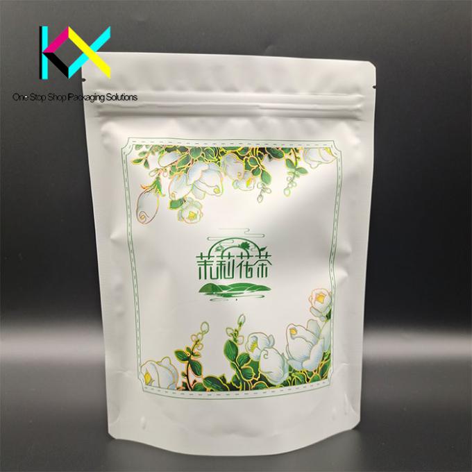 कस्टम मुद्रित चाय पैकेजिंग बैग स्पॉट यूवी प्रौद्योगिकी Moisuture सबूत 4