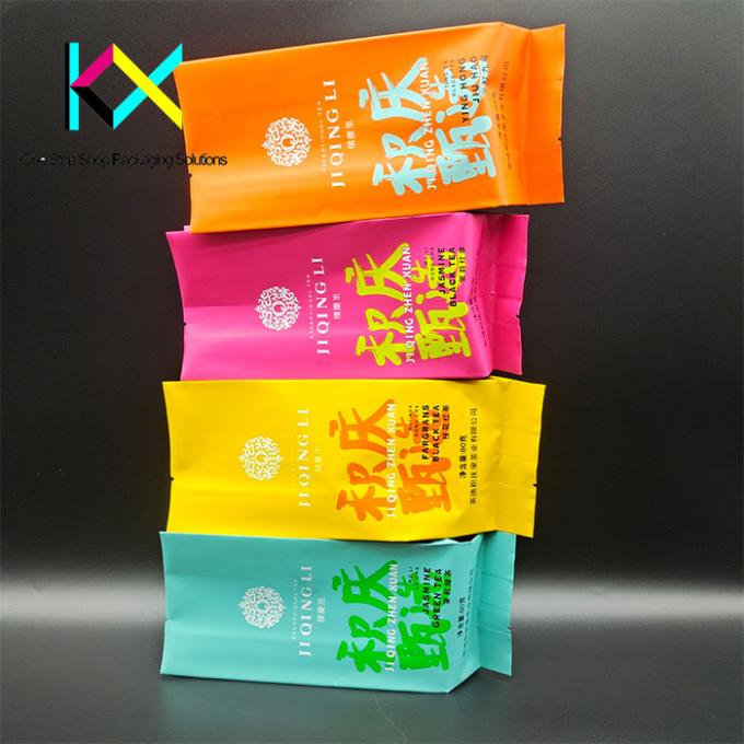 Embalaje de bolsas de té de papel flexible ecológicas Embalaje de bolsas de almohada impresas digitalmente 1