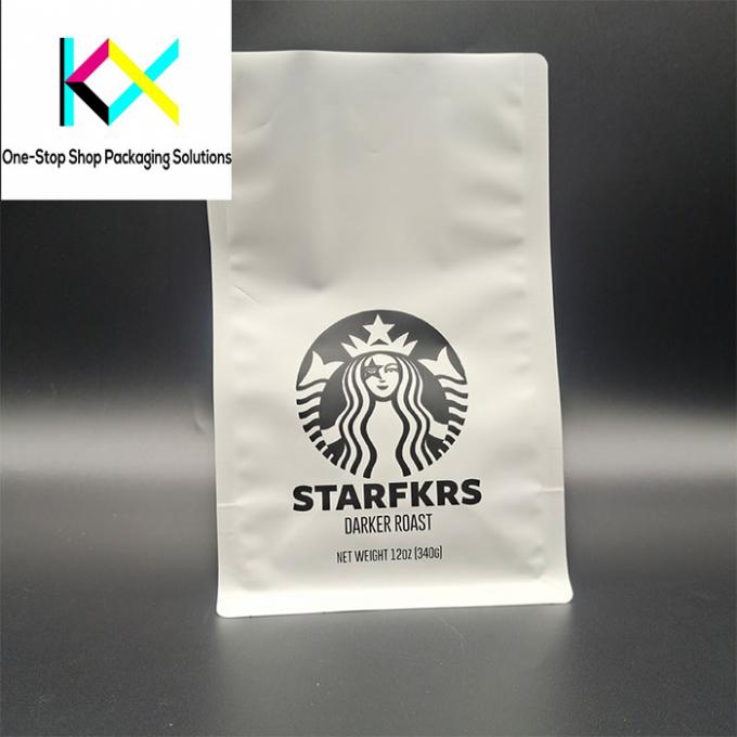 Square Bottom Coffee Packaging Bags 250g 500g 1kg Stand Up Pouches 4