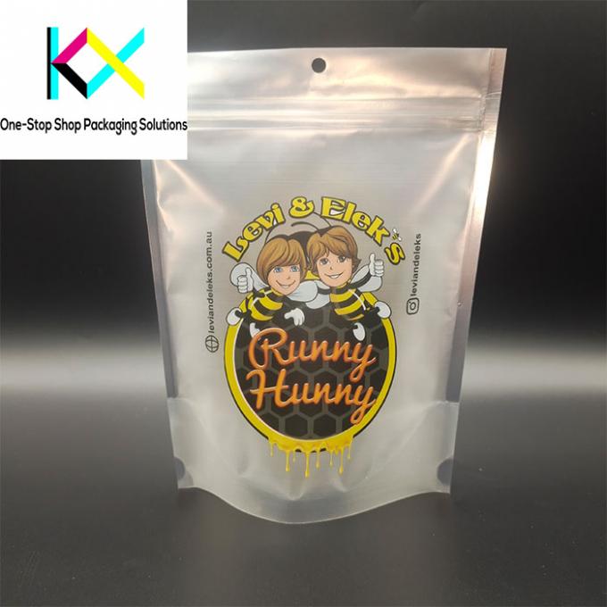 CMYK Màu có thể khóa lại Zipper Plastic pouch bags For Food Packaging 130um 0