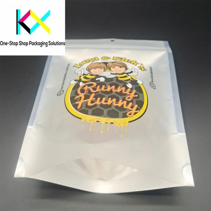 CMYK Colore Ricapribile Zipper Sacchetti in plastica per imballaggi alimentari 130um 3