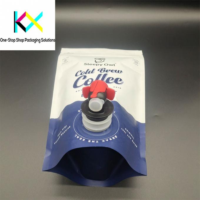 Customizable Plastic Pouch Liquid Packaging with Rotogravure Printing 1
