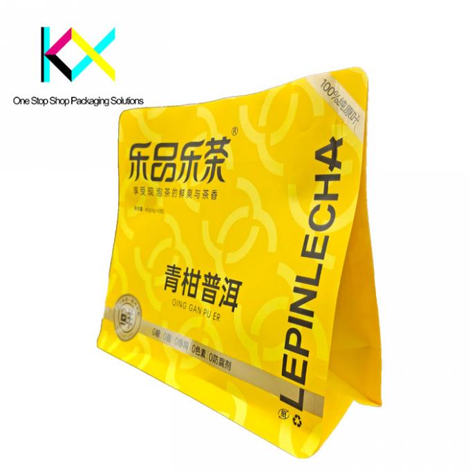 Heat Seal Waterproof Tea Powder Packing Pouch 140um Thickness customization 0
