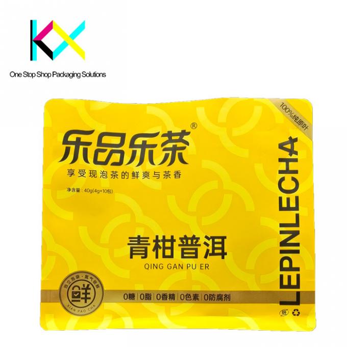 Sigillo termico sacchetto di imballaggio in polvere di tè impermeabile spessore 140um personalizzazione 1