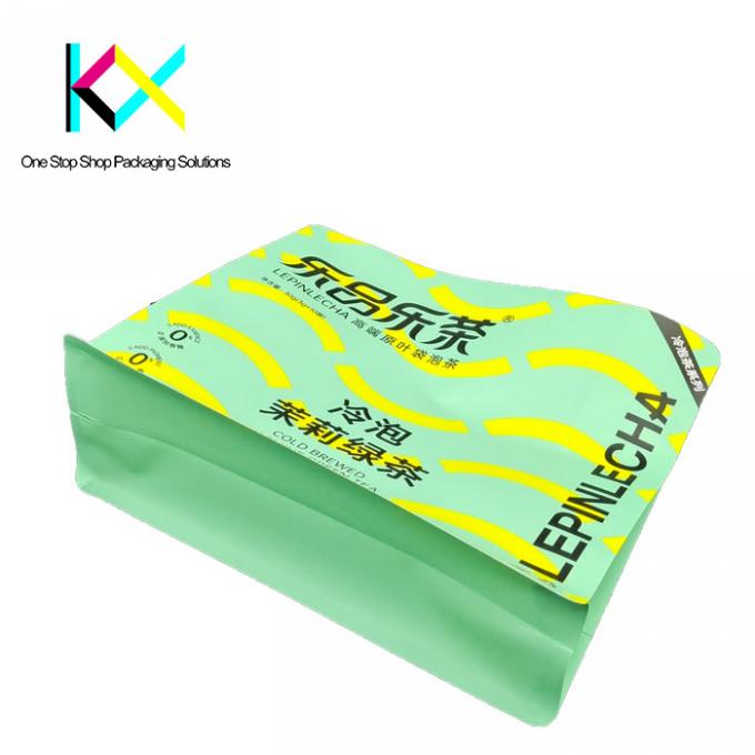 Customizable Spot UV  Eco Friendly Tea Bag Packaging Use Side Zipper 2