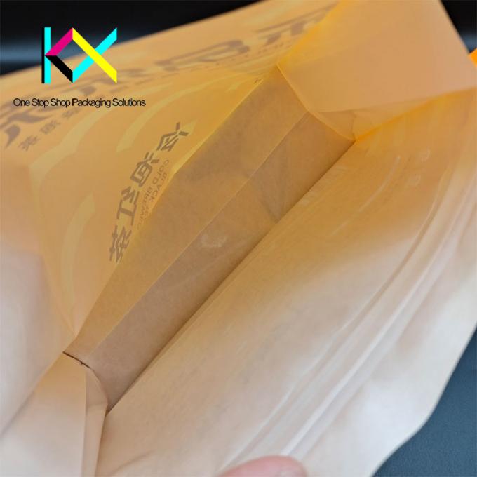 Sacs à thé en papier kraft imprimé sur mesure, étiquette thermique, sacs debout certifiés BRC 5
