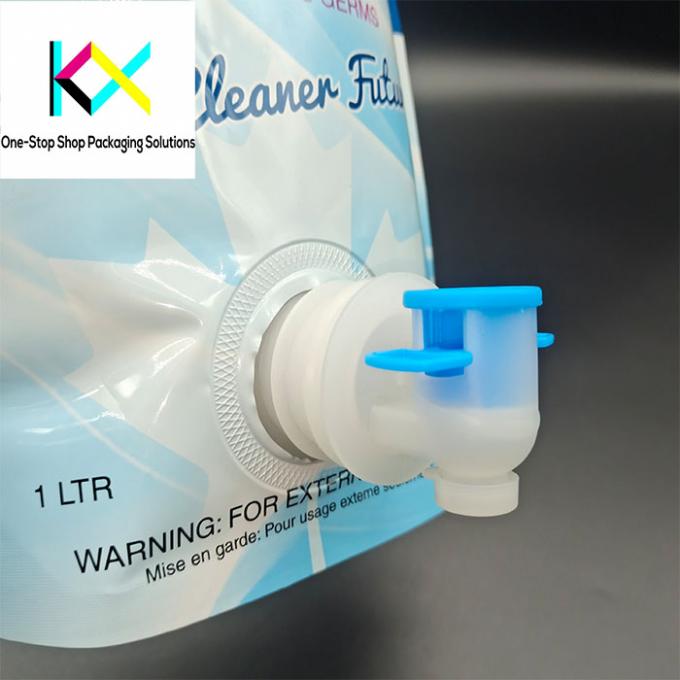ISO9001 1 Liter Spouted Stand Up Pouch Juice Packaging Pouch dengan keran 1