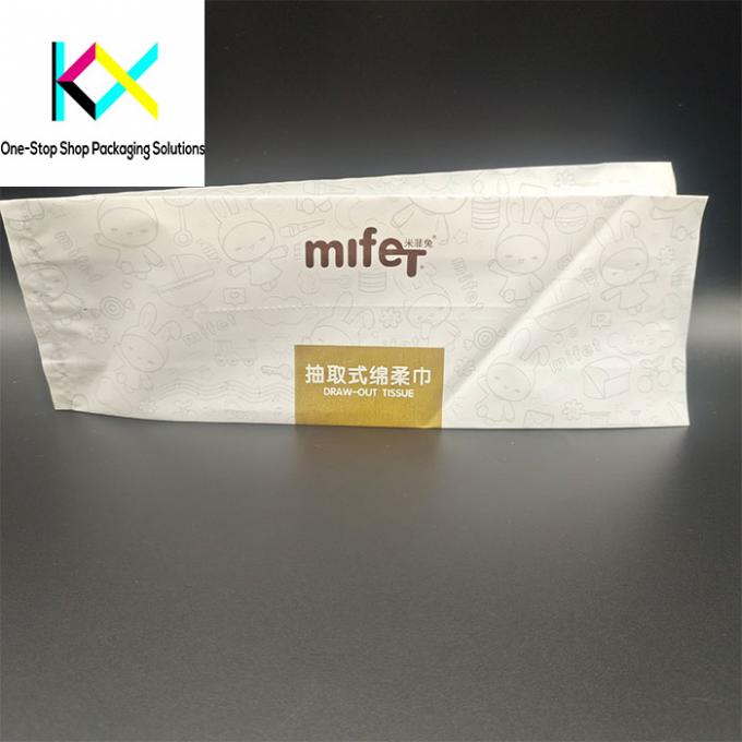 Bolsa de embalaje de plástico de 110um Bolsa lateral de enchufe para papel higiénico de tejido Papel de bombeo 0