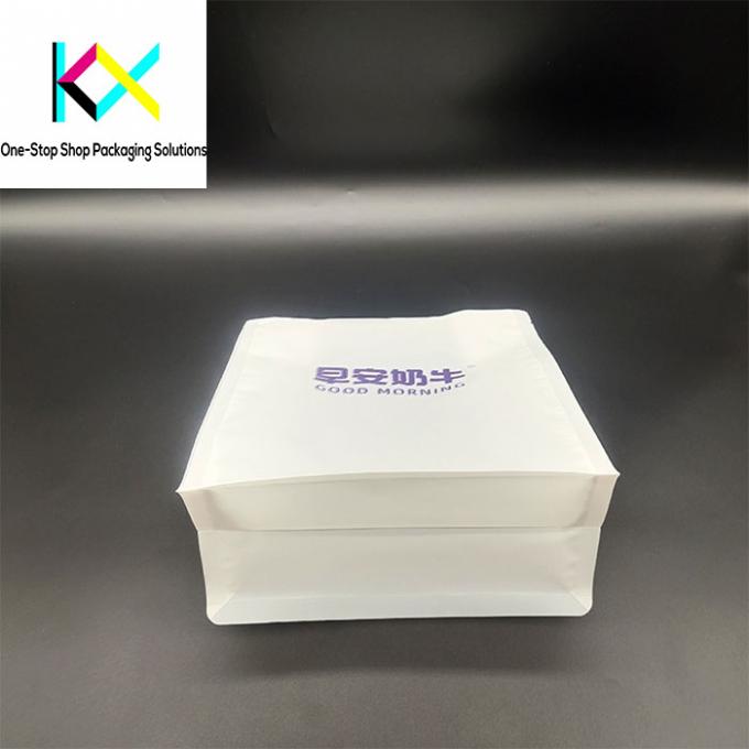 Custom Printed White Paper Bread Packaging Pouch With Window Flexio Printing 1