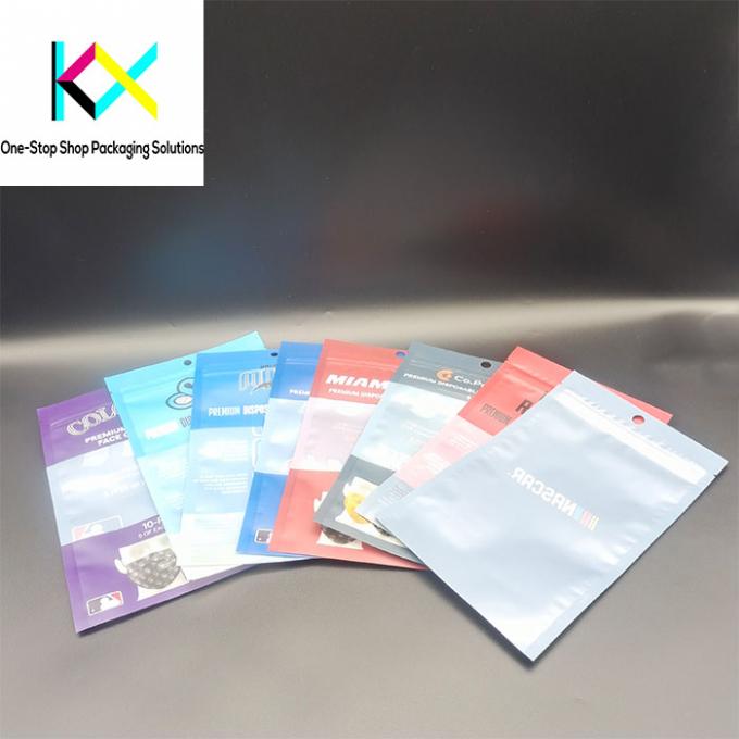 Facial Mask Medical Products Packaging Flat Zipper Medical Device Pouches OEM 0