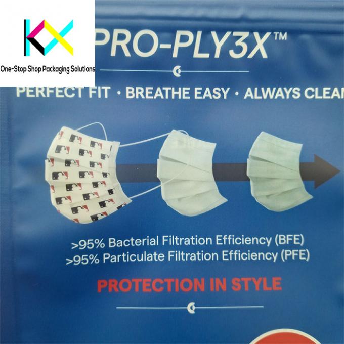 Facial Mask Medical Products Packaging Flat Zipper Medical Device Pouches OEM 2