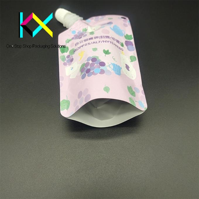 100ml 250ml 300ml 500ml 1L Digital Printed Juice Liquid Corner Spout Bag 8.6mm Spout 0
