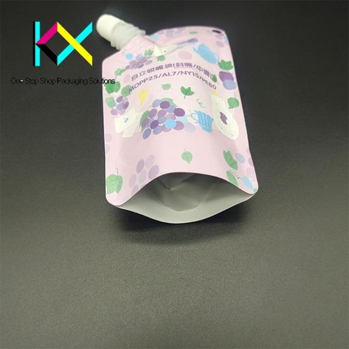 100ml 250ml 300ml 500ml 1L Digital Printed Juice Liquid Corner Spout Pouch 8.6mm 0