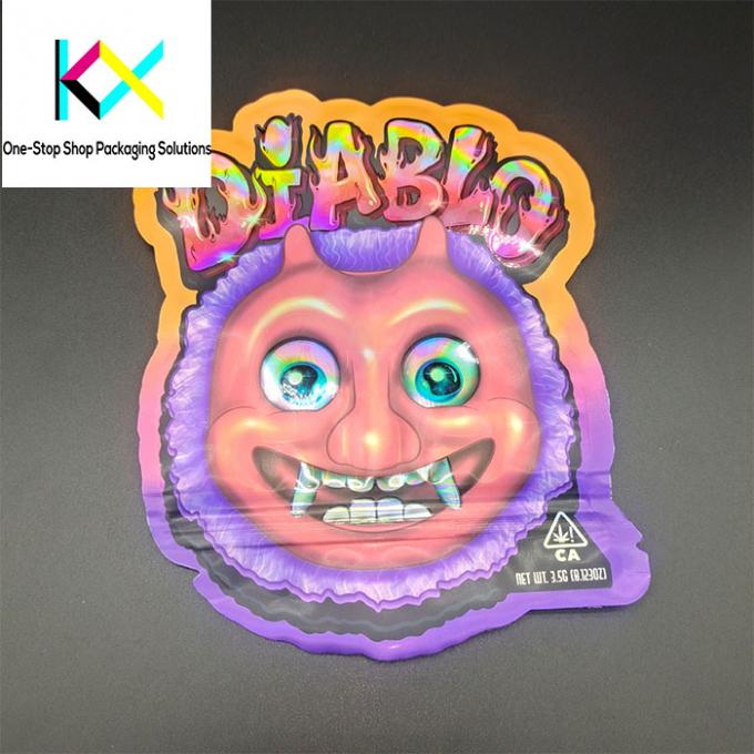 Custom Design Snack Food Packaging Bags For Gummy Candy With Special Shaped 0