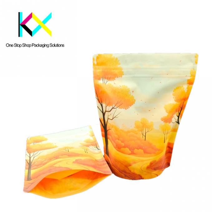 Eco Friendly Recyclable Packaging Bags for Cookie Gummy Candy Stand Up Pouch with customer's logo 2