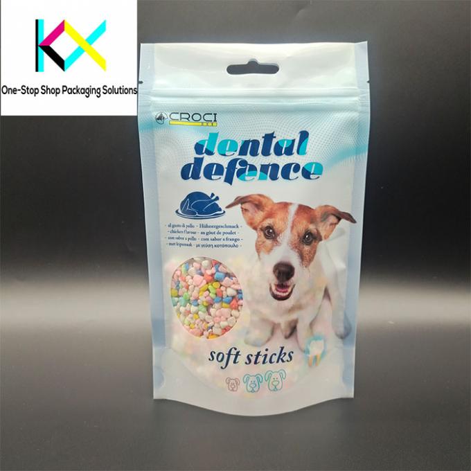 Evcil hayvan yiyecek ambalajı çantaları için özel stand up çantalar HP Indigo 25000 ile baskı 0