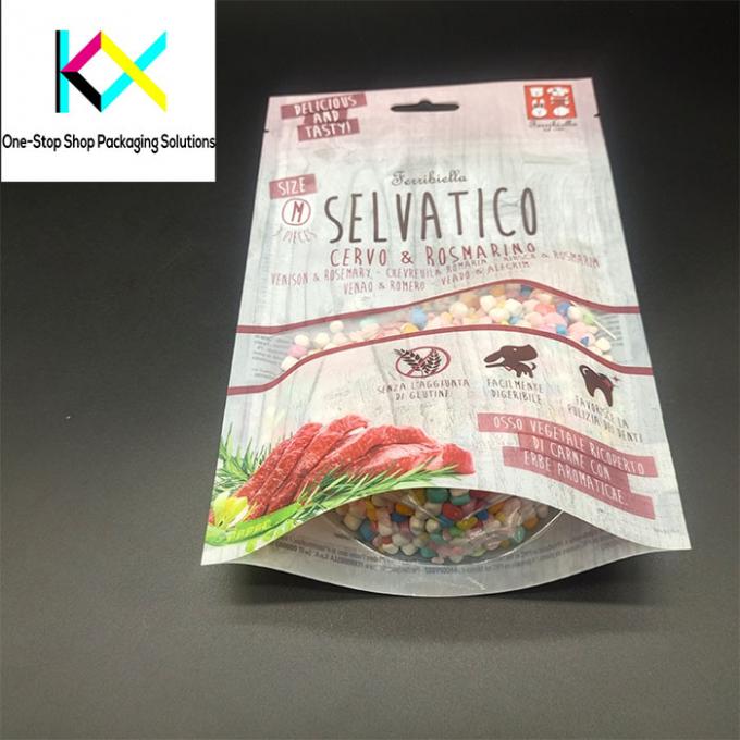 Custom Printed Stand Up Bag Ziplock Laminated Plastic Mylar สําหรับกระเป๋าบรรจุอาหารสัตว์เลี้ยง 1