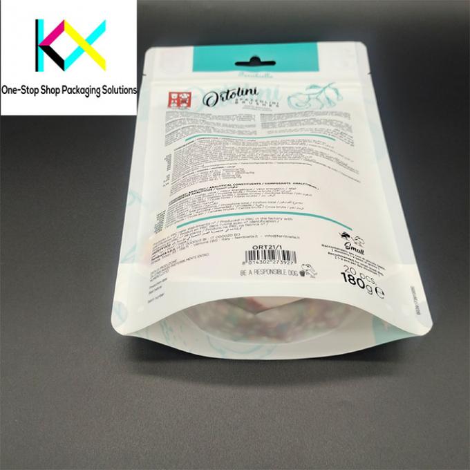 SKU หลายชิ้น ถุงยืน Ziplock แหลมพลาสติก Mylar สําหรับกระเป๋าบรรจุอาหารสัตว์เลี้ยง 1