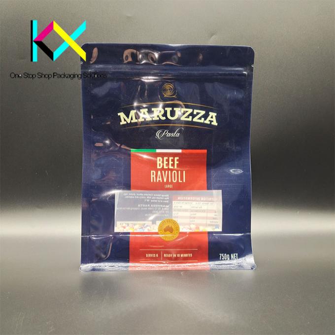 Customized Flat Bottom Stand Up Bags with Zipper and Clear Window for Pet Food 0