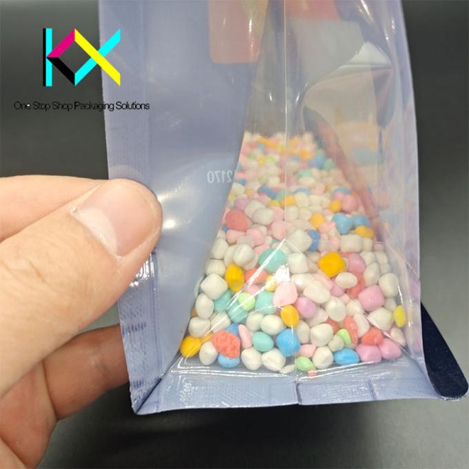 Customized Flat Bottom Stand Up Bags with Zipper and Clear Window for Pet Food 2