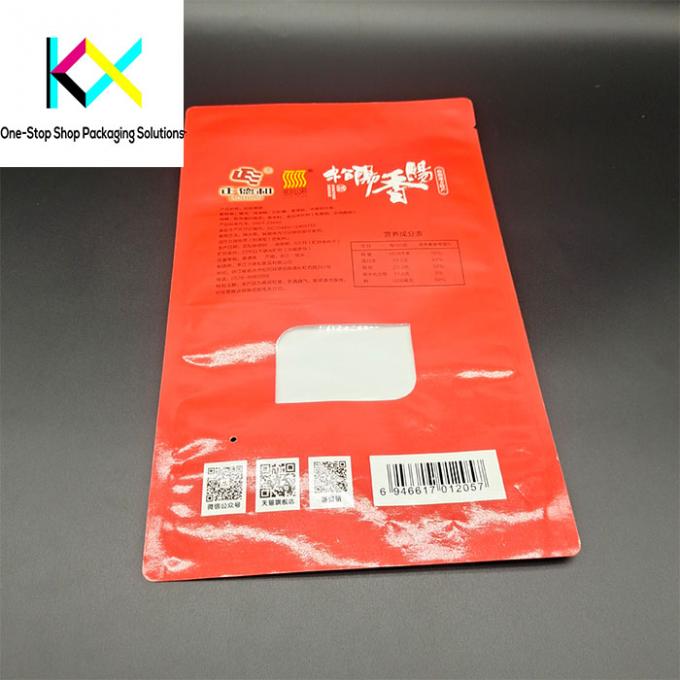Custom Food Packaging Bags For Food And Snacks Stand Up Pouch With Clear Window 1