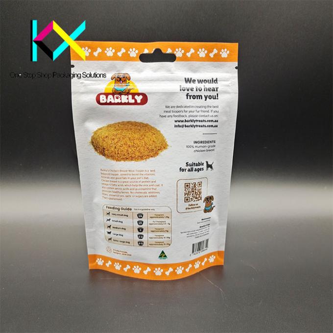 Customizable Pet Food Stand Up Pouch 1-3kg Dog Food Bags Resealable With Hand Hole 3