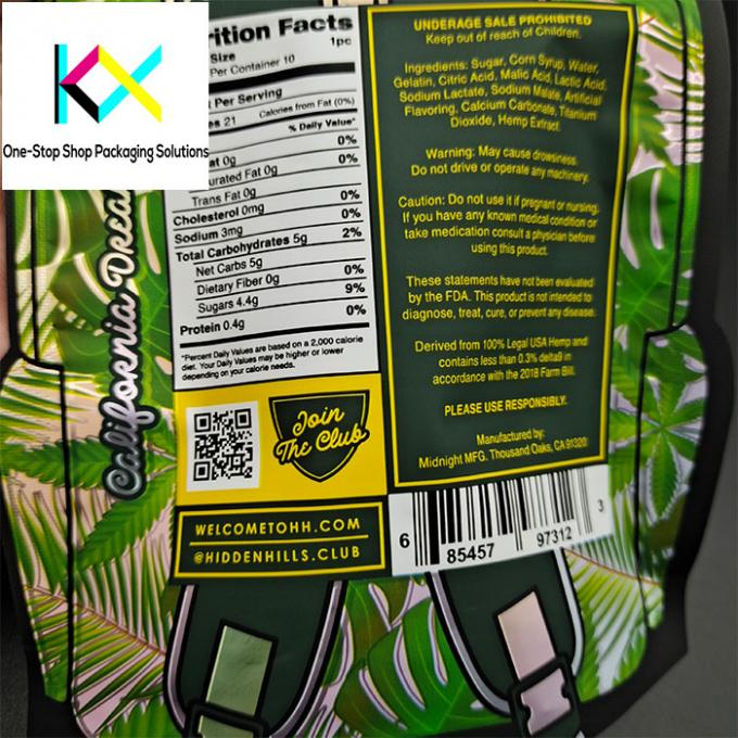 Shaped Pouches for Food Snacks , Custom Food Packaging Bags with Digital Printing 3