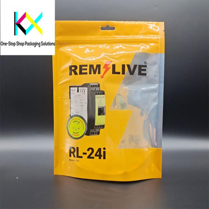 Low MOQ Custom Plastic Pouch Bags With Zipper , Commodity Packaging Pouch with Clear Window 0