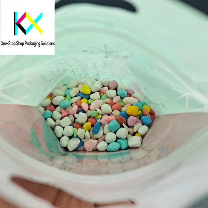 Tasse di plastica personalizzabili con cerniera a luci UV con cerniera per imballaggio alimentare 0
