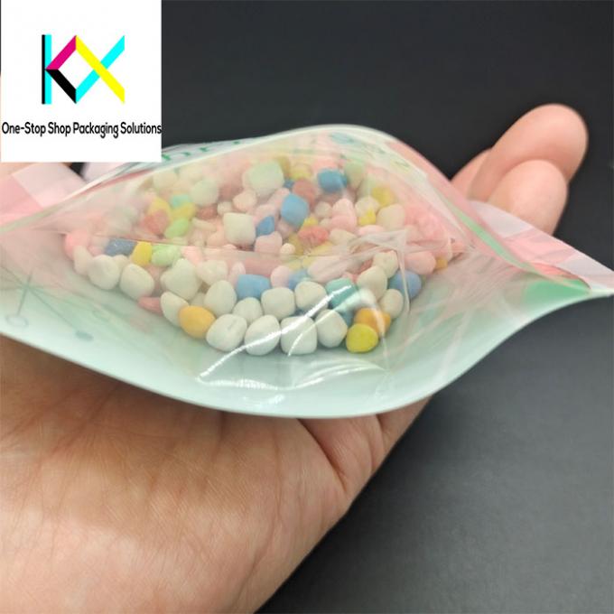 Tasse di plastica personalizzabili con cerniera a luci UV con cerniera per imballaggio alimentare 2