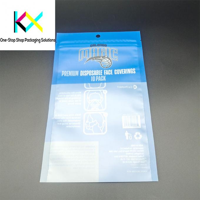 Customization Medical Mask Products Packaging Pouches Up To 11 Colors BOPP/PE Materials 0