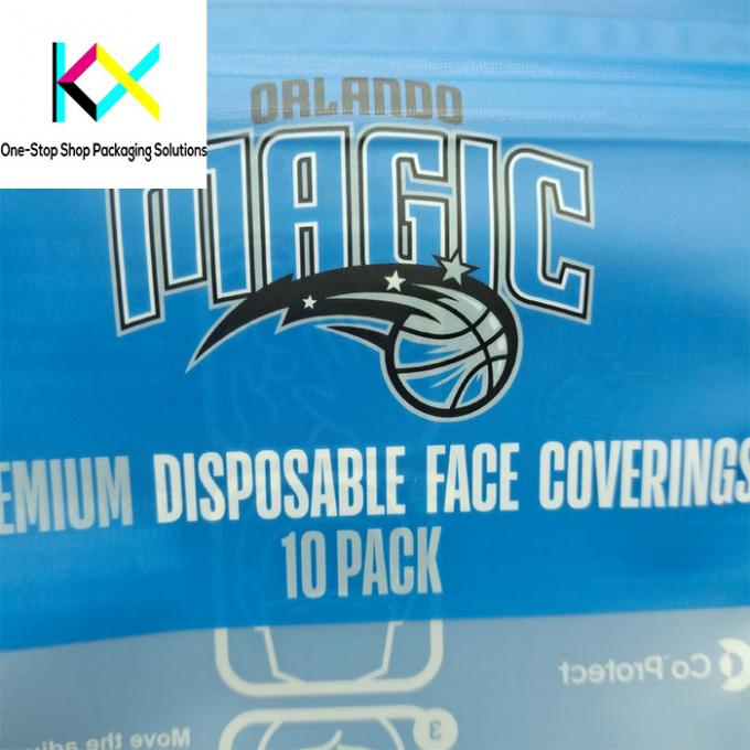Customization Medical Mask Products Packaging Pouches Up To 11 Colors BOPP/PE Materials 2