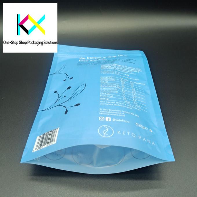 Medical Grade Food Stand Up Pouch with Zipper and Clear Window Customizable Thickness 1
