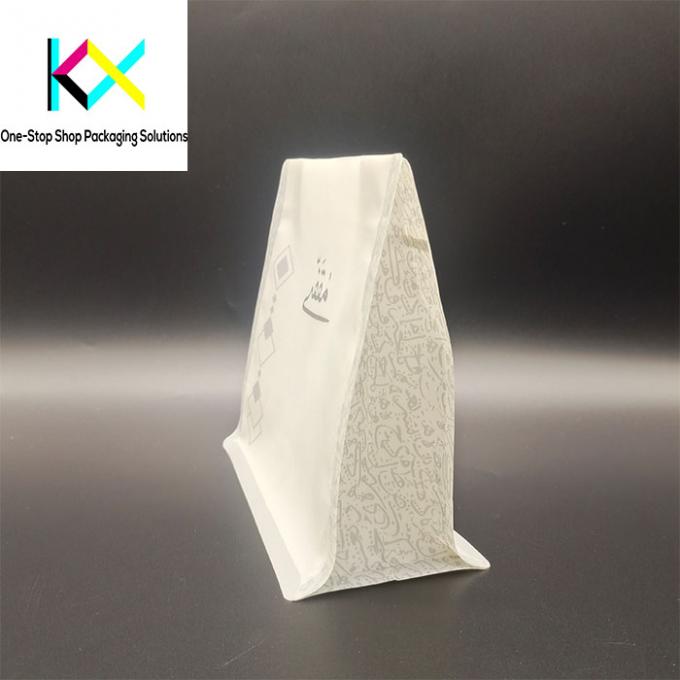PET VMPET PE Aluminium Foil Flat Bottom Pouch Custom Made Coffee Bags With Valve 3