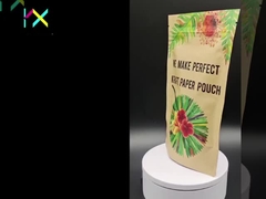 সিটিপি মুদ্রণ পুনরায় সিলযোগ্য ক্রাফ্ট পেপার ব্যাগ ক্রাফ্ট পেপার কুকি ব্যাগ 130-140um