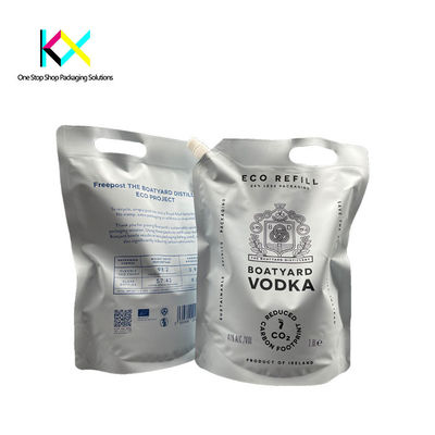 Rotogravure Printing Liquid Packaging Pouch Bags High Barrier With Handle Hole