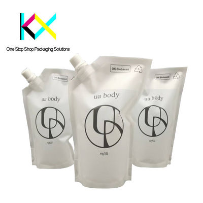 Food Grade Liquid Packaging Bag Liquid Stand Up Bag Dengan Spout 120um-140um