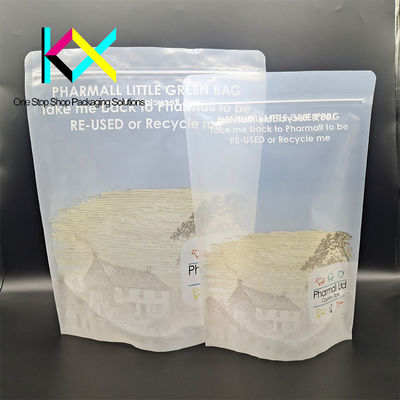 130-140um Recyclable Packaging Bags High Barrier Ziplock Standing Pouch