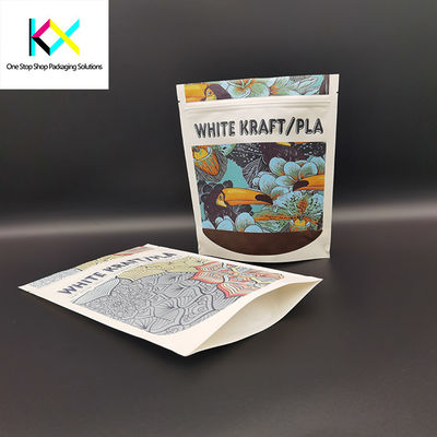 155um Compostable Food Packaging Bags Digitally Printed Custom Kraft Bags