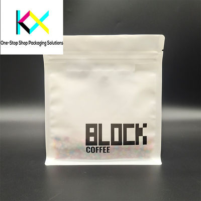 250g Tas Kemasan Kopi Foil Aluminium Bagian Bawah Lempar Sisi Gusset Tas Multicolor