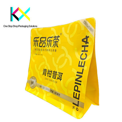 Sceau thermique poudre de thé imperméable sac d'emballage 140um épaisseur personnalisée